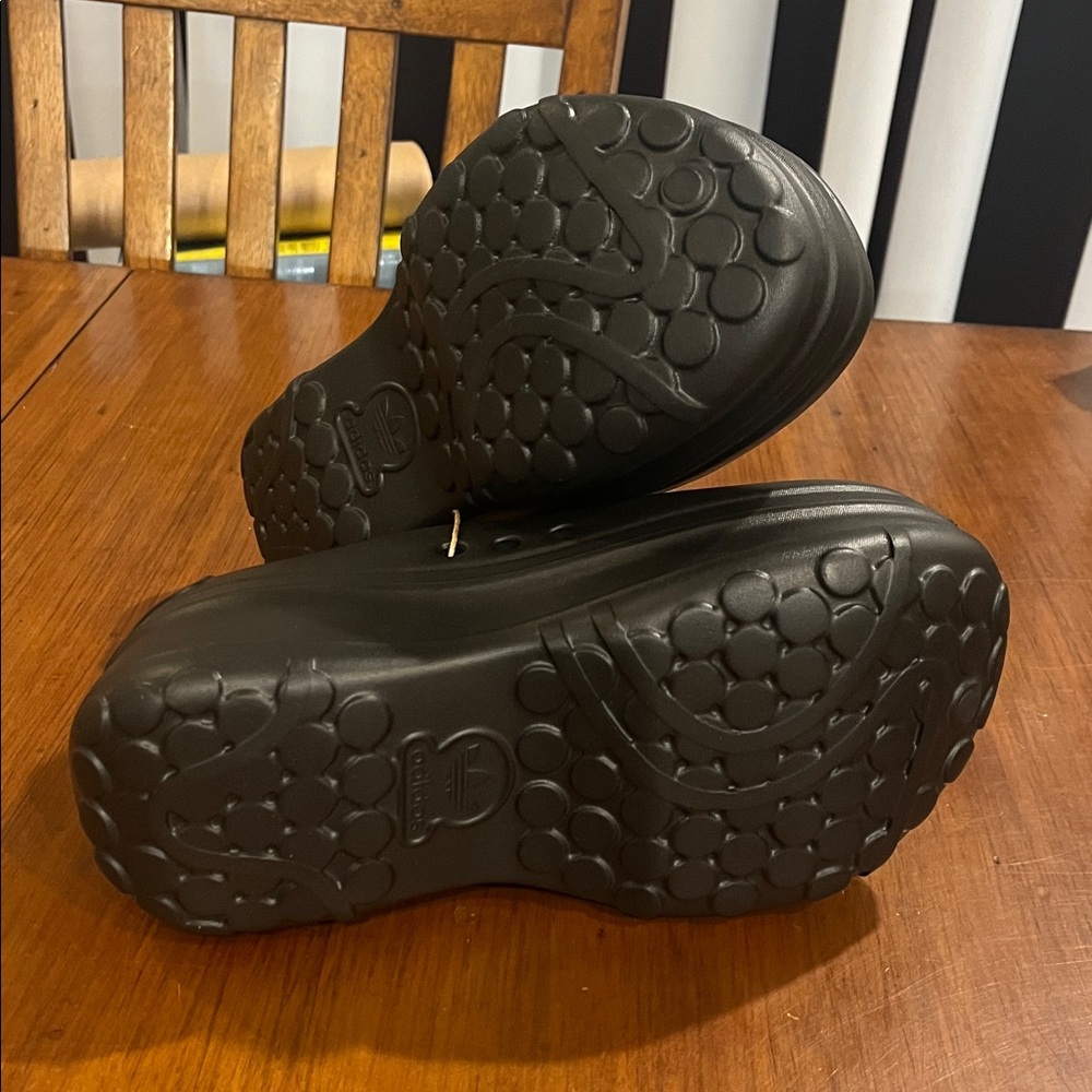Adidas Stan Smith Mule Shoes Sandals new black Women’s Size 7 - Picture 10 of 11